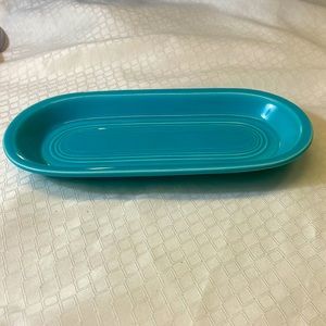 Vintage Fiesta Utility "Celery" Tray in Original Turquoise Glaze | 1939-1946
